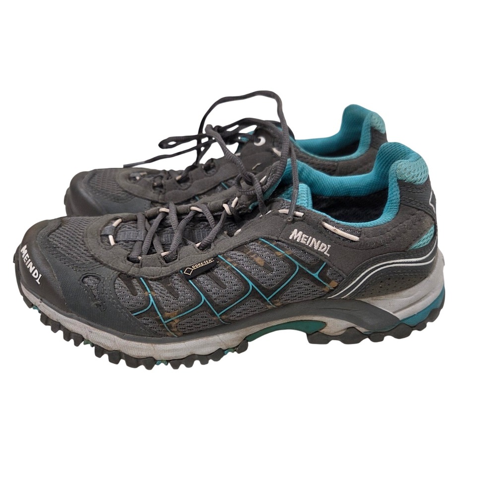 Meindl 3017-63 Gore-Tex Hiking‎ Shoes Grey Teal UK 5 Trail Outdoor Sneakers